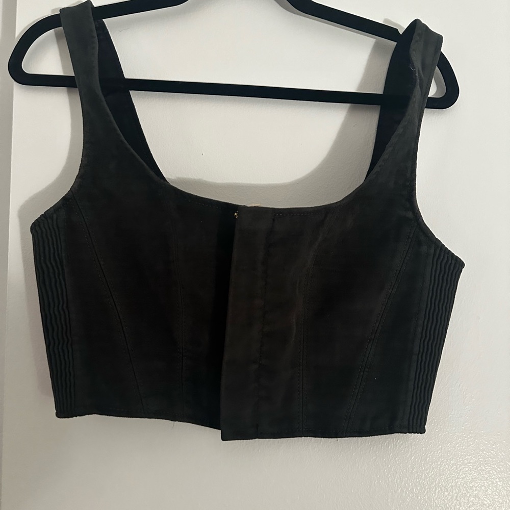 Babaton suede corset